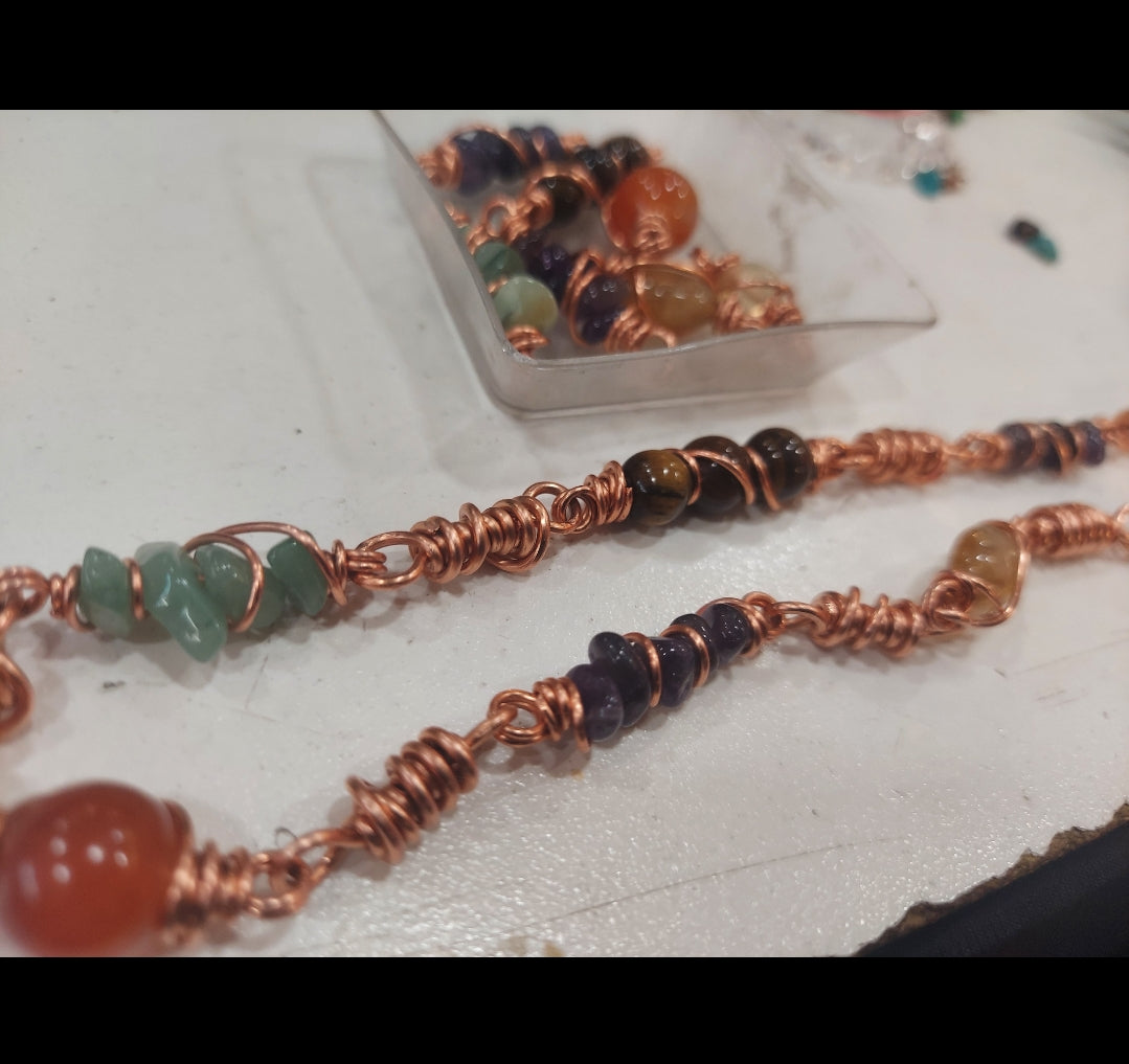 Copper Link Waistbeads custom made Ft Lauderdale at Enchanted Jewelz Empire Black owned Metaphysical family friendly business