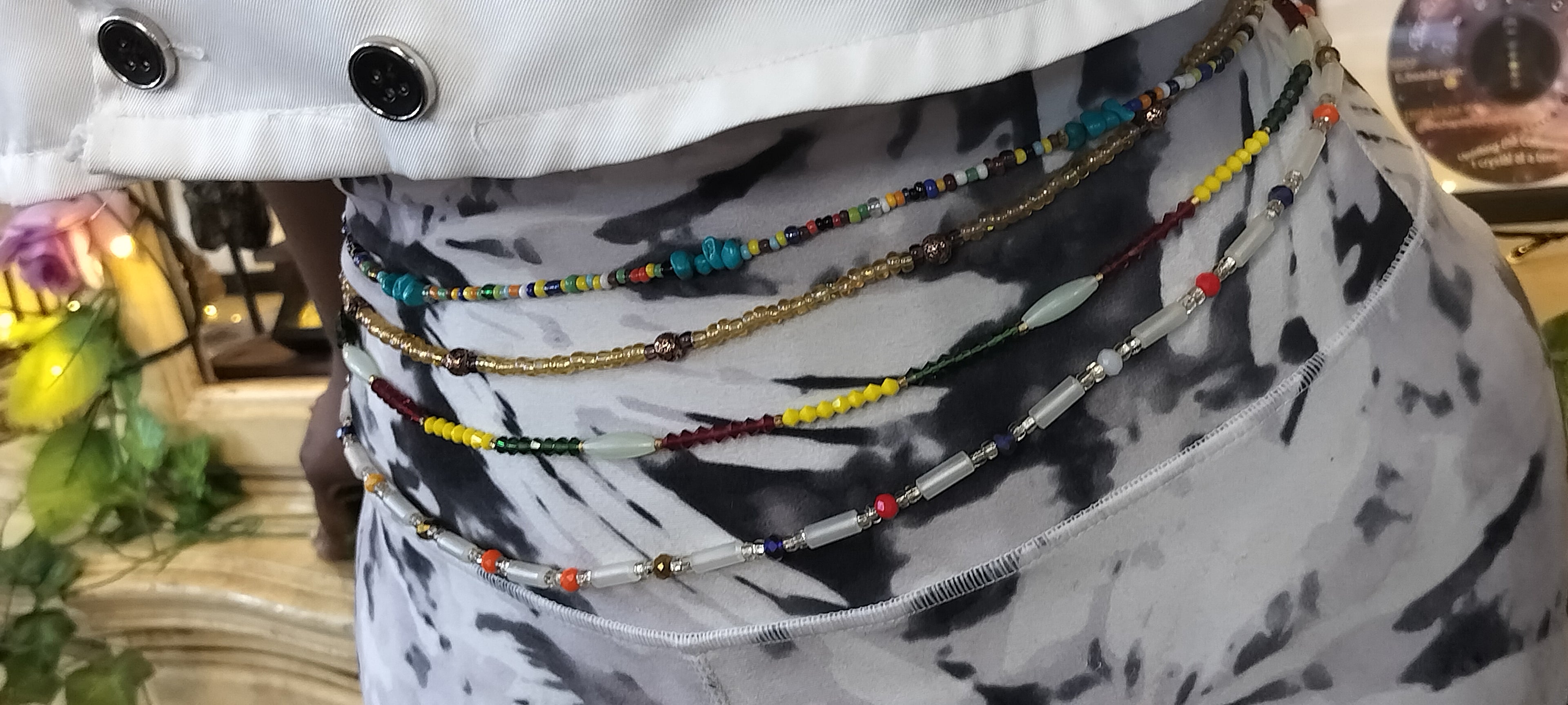 Waistbeads Custom Fitted made by Enchanted Jewelz Empire Fort Lauderdale most authentic metaphysical store