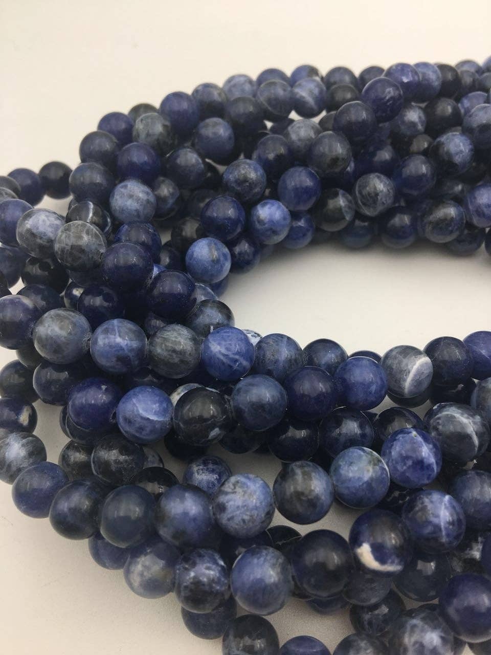 Sodalite Round Beads 15.5" Strand: 8mm