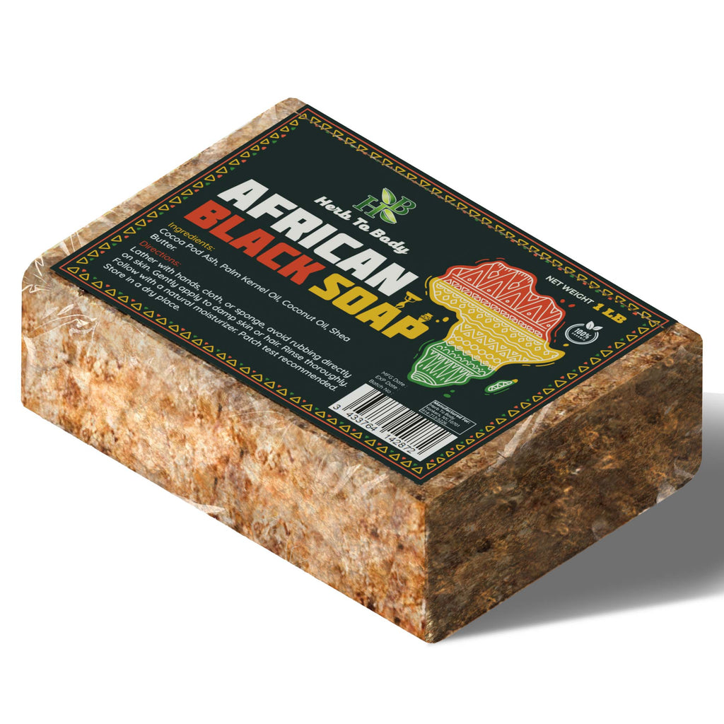 1 lb Block of handmade African Black Soap Black Owned