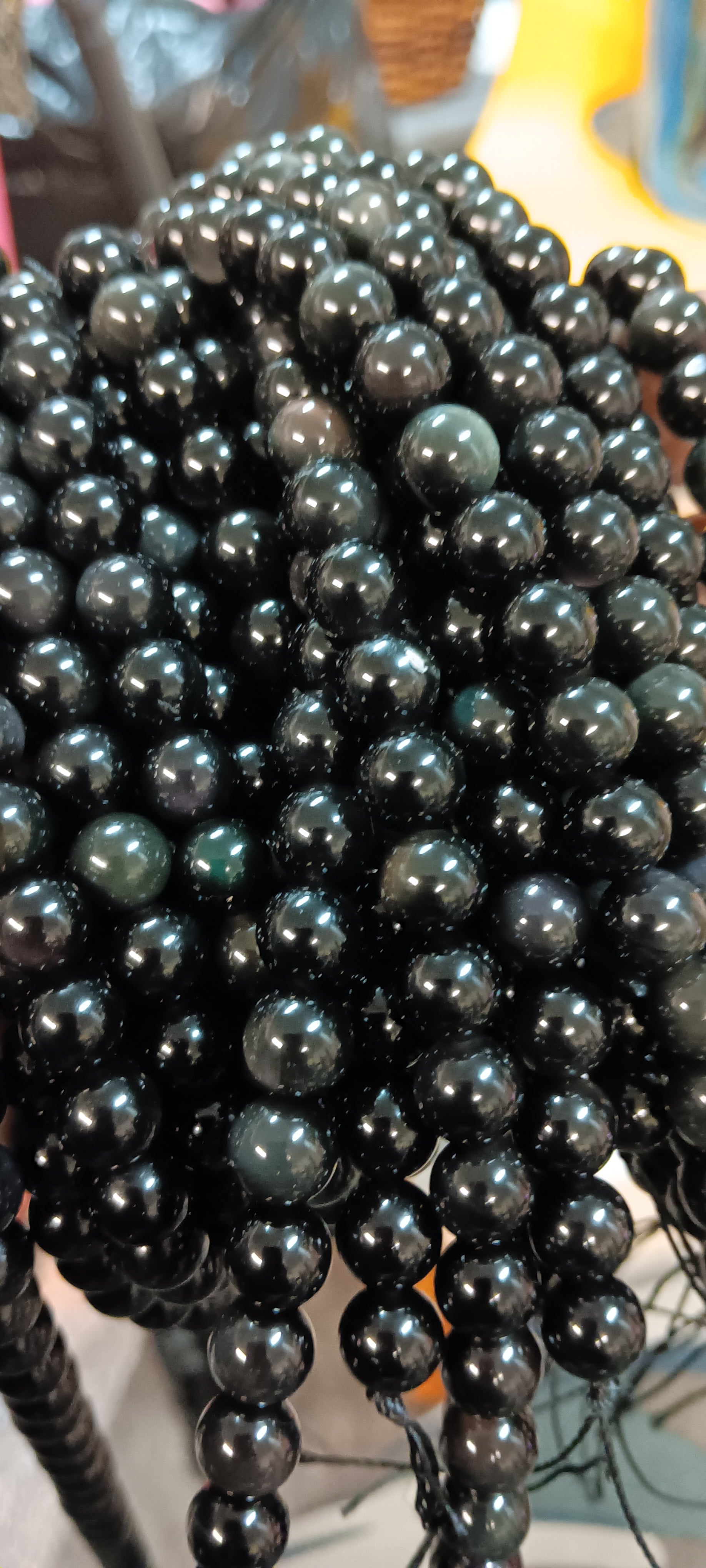 Obsidian beads