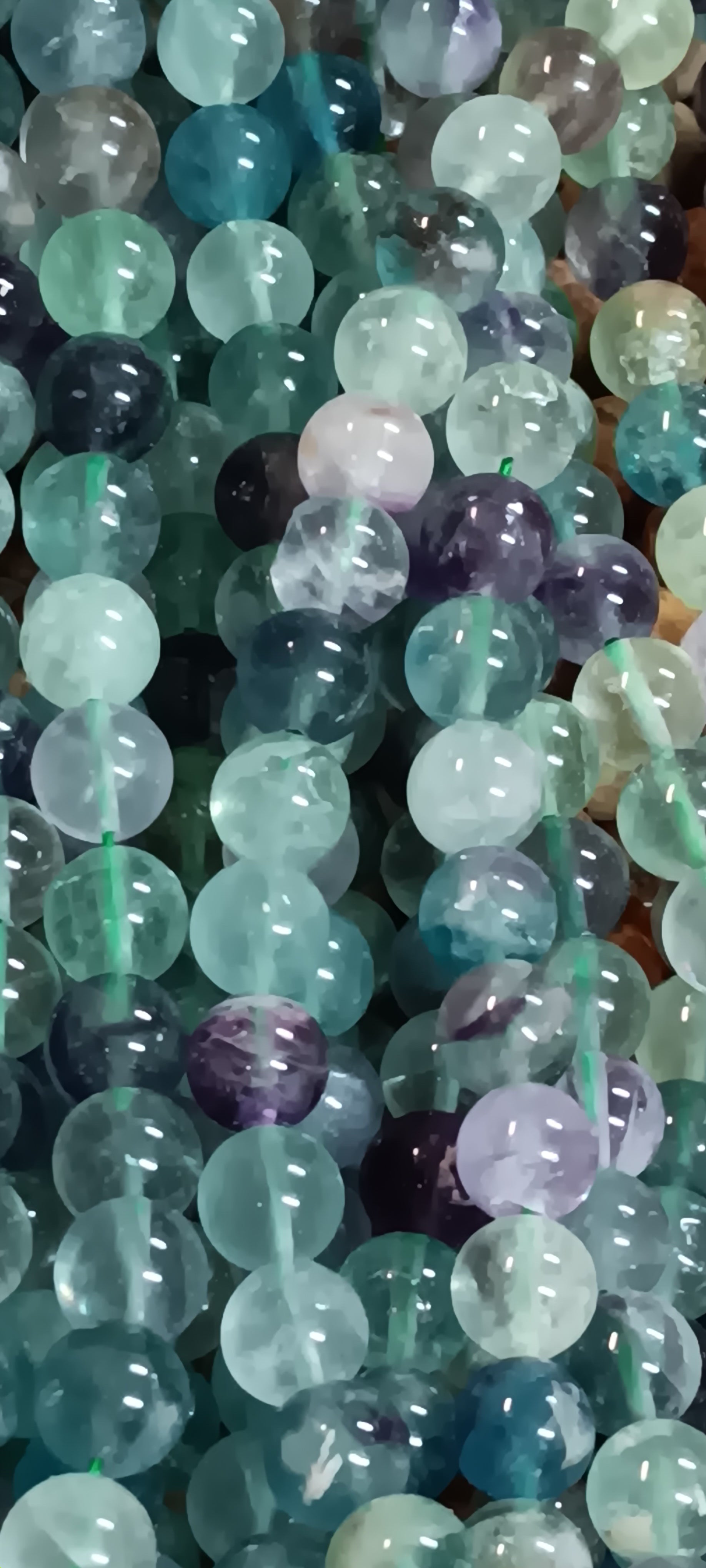 Bags: Rainbow Fluorite 8mm