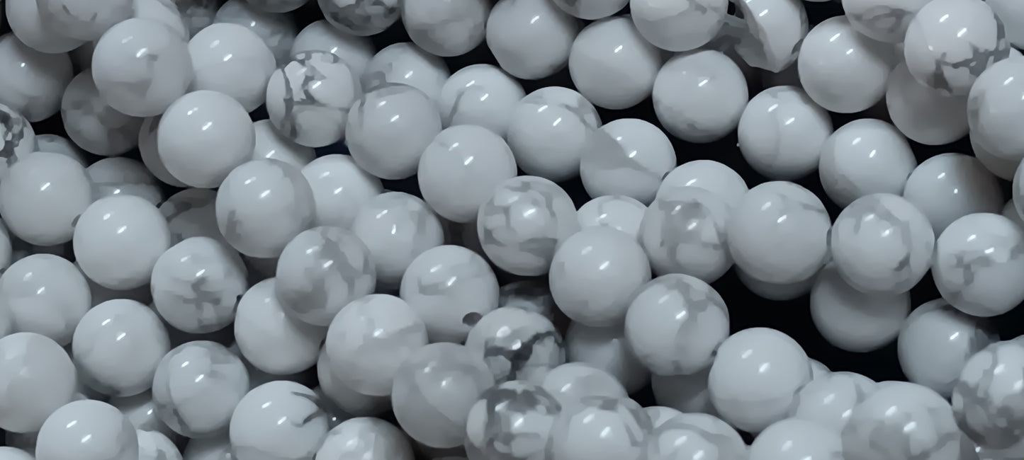 Beads:  Howlite 8mm