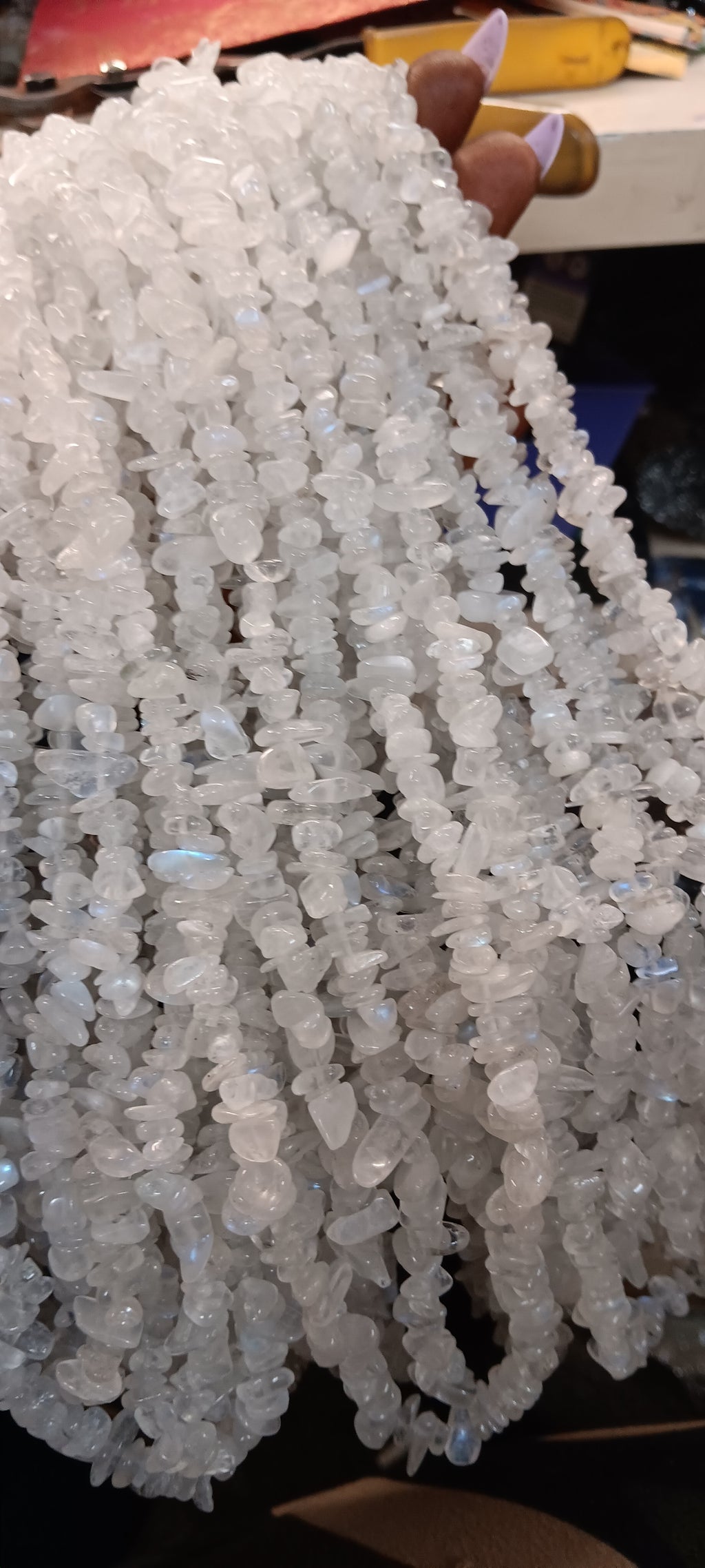 Beads: Rainbow Moonstone Chips