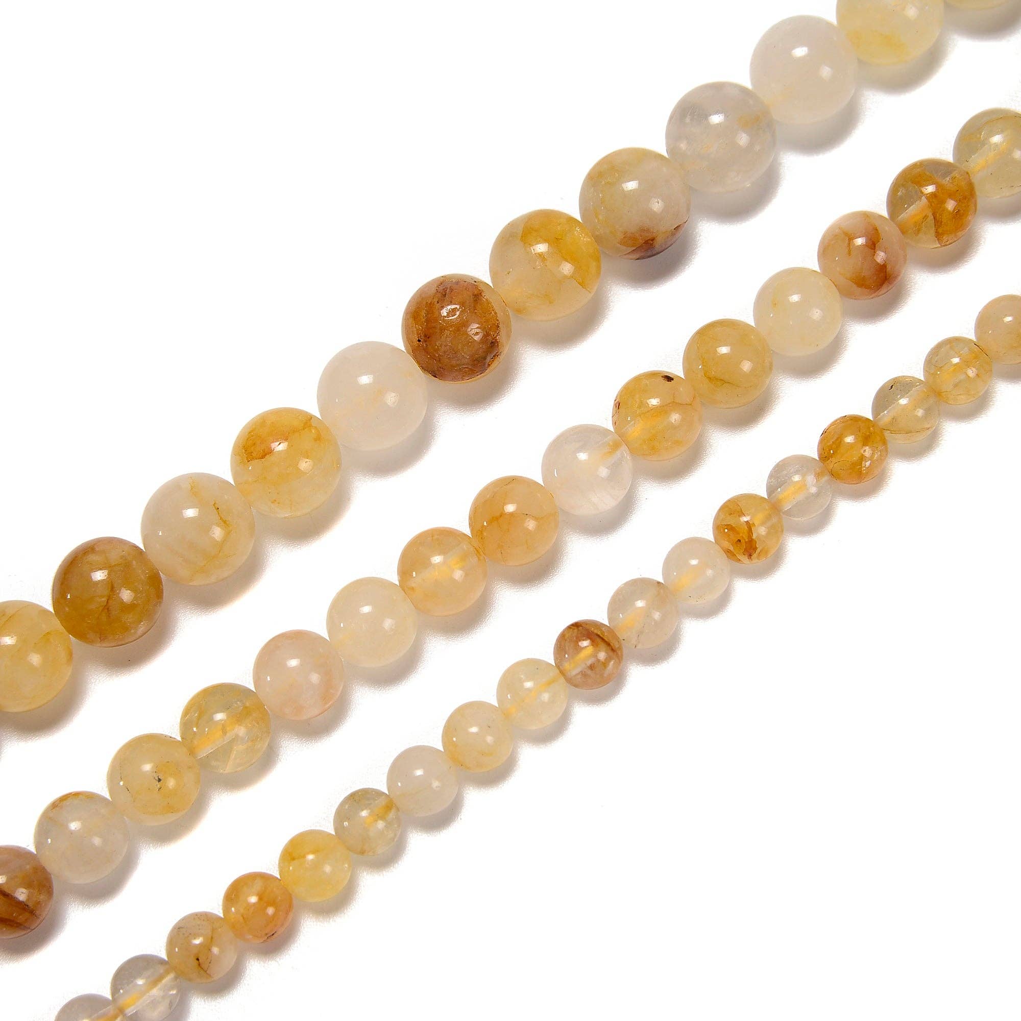Golden Healer Quartz Round Beads Size 15.5'' Strand: 8mm