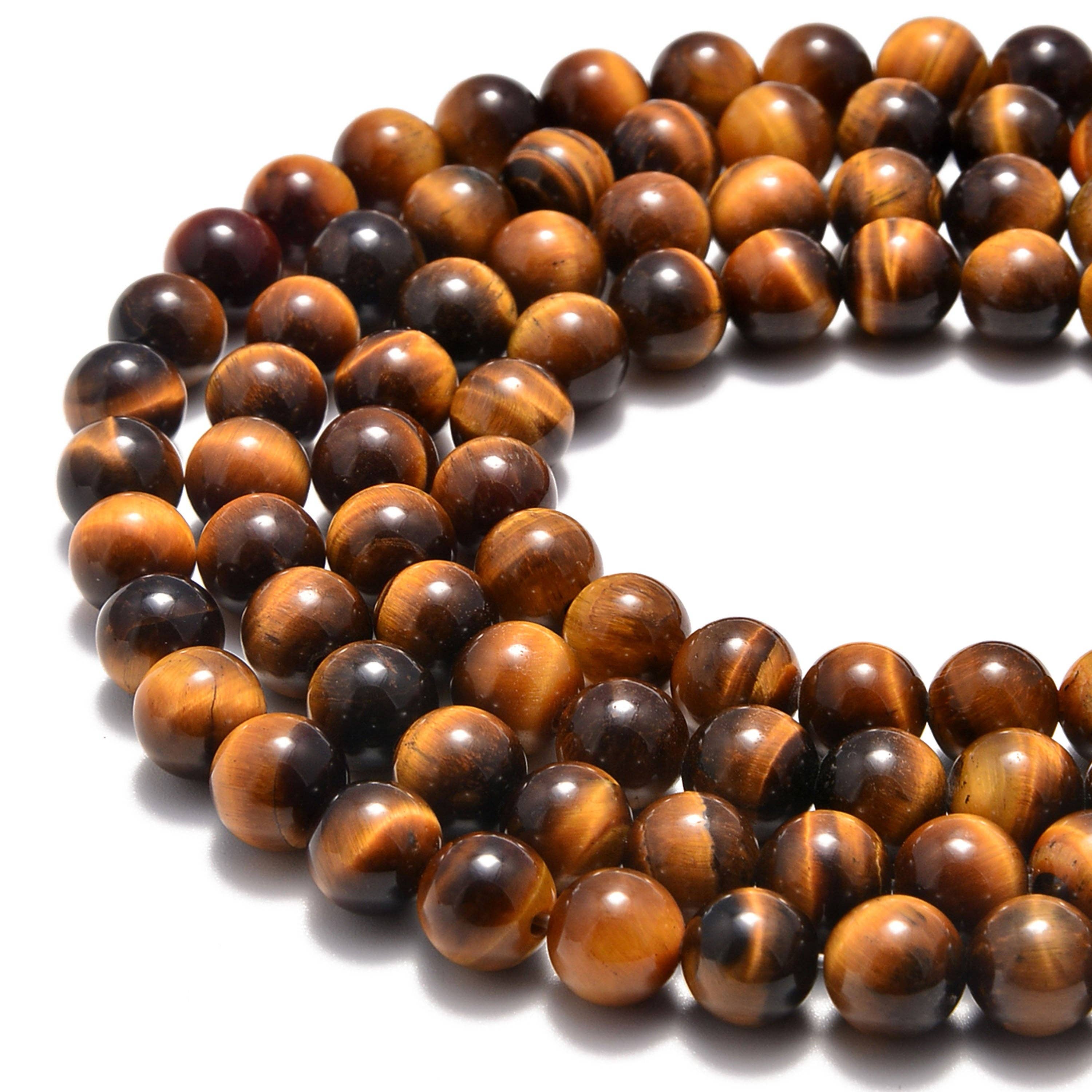 Yellow Tiger Eye 8mm Round Beads 15.5" Strand: 8mm