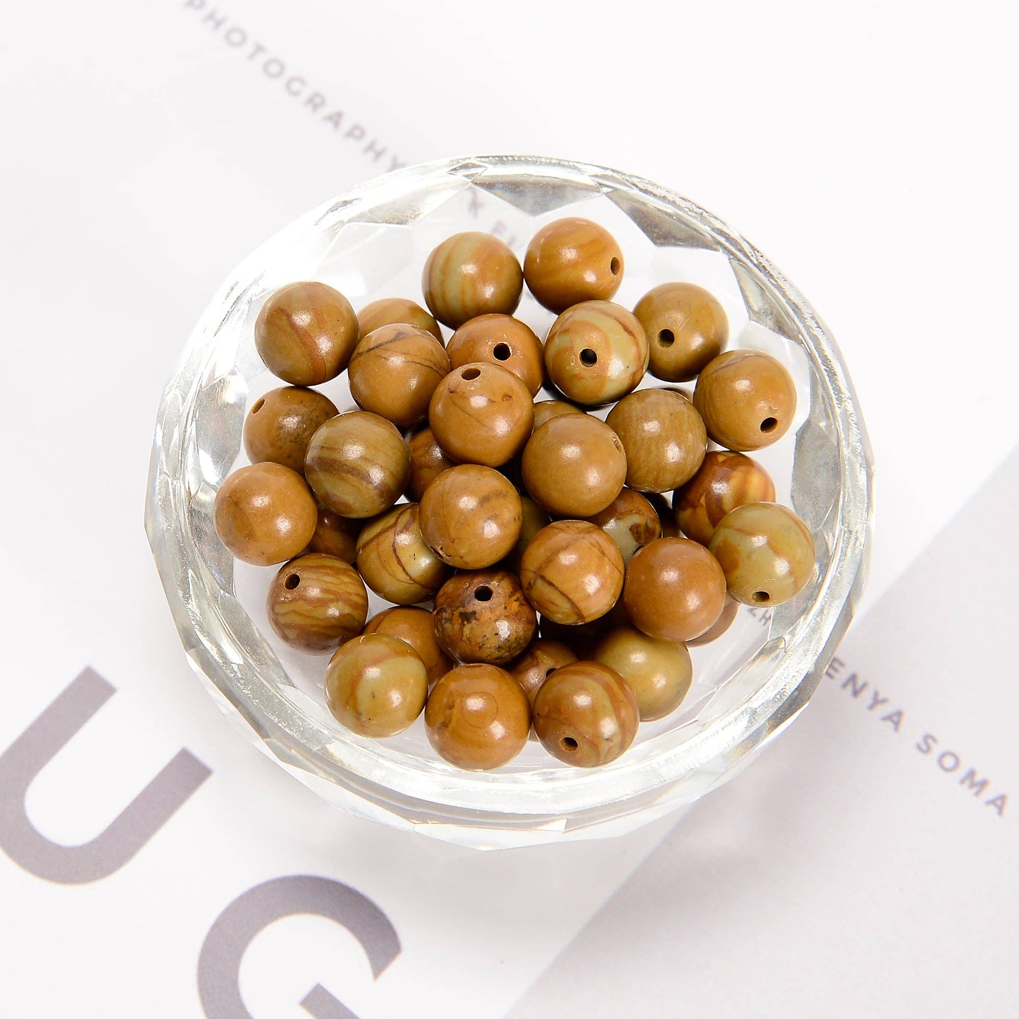 Wood Grain Jasper Round Beads 15.5'' Strand: 8mm