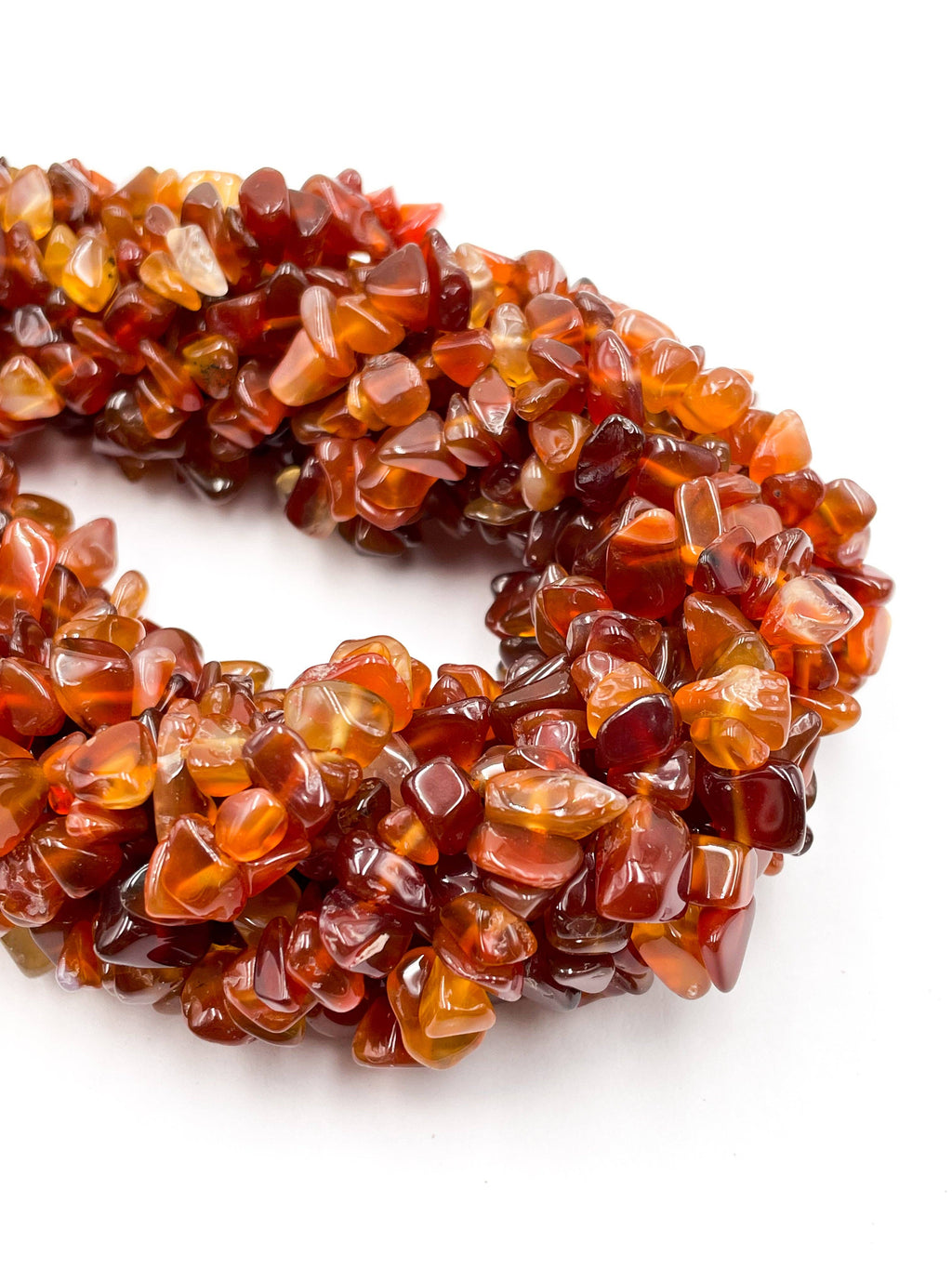 Dark Carnelian Irregular Pebble Nuggets Approx. 7-8mm 36" Strand