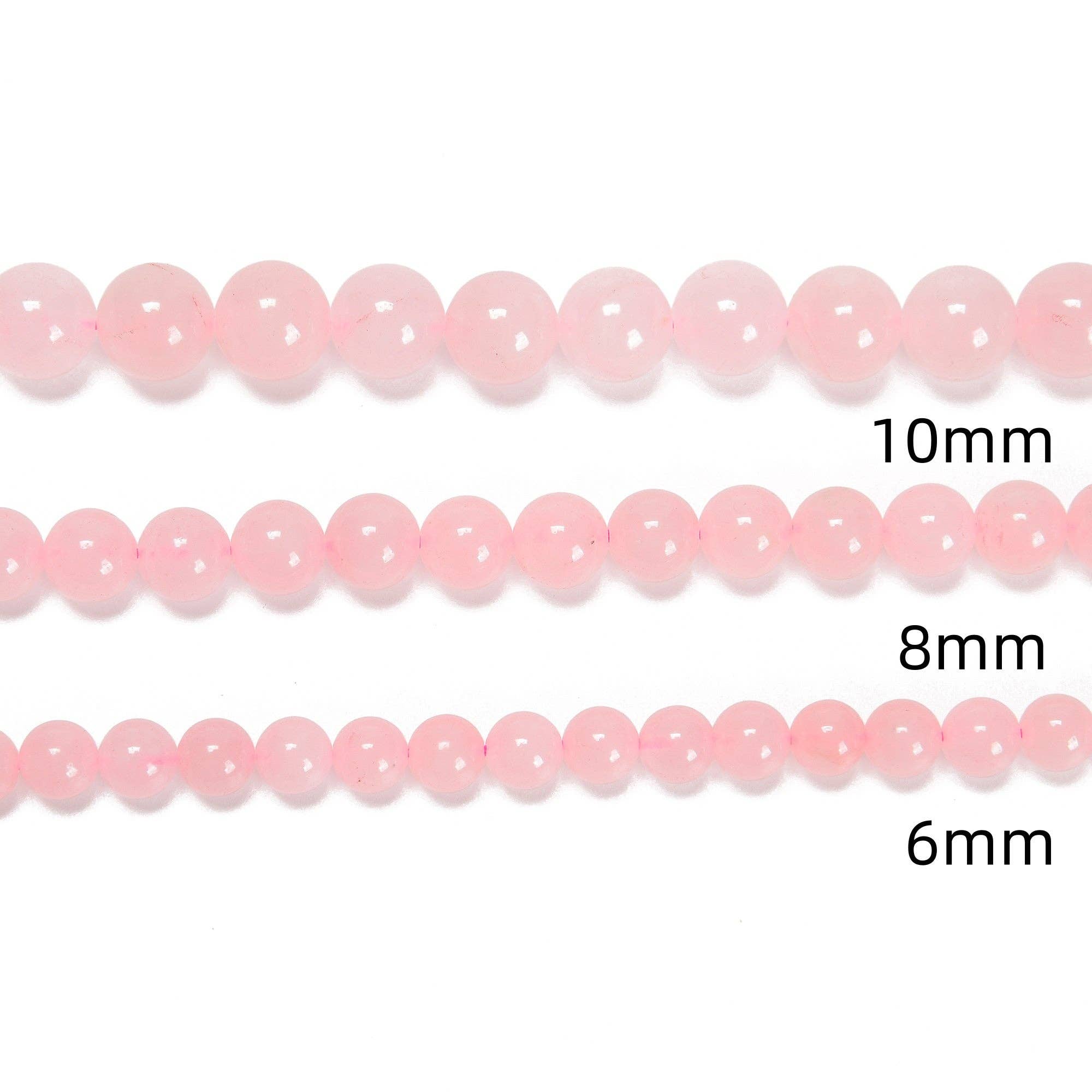 Rose Quartz Round Beads 15.5" Strand: 8mm