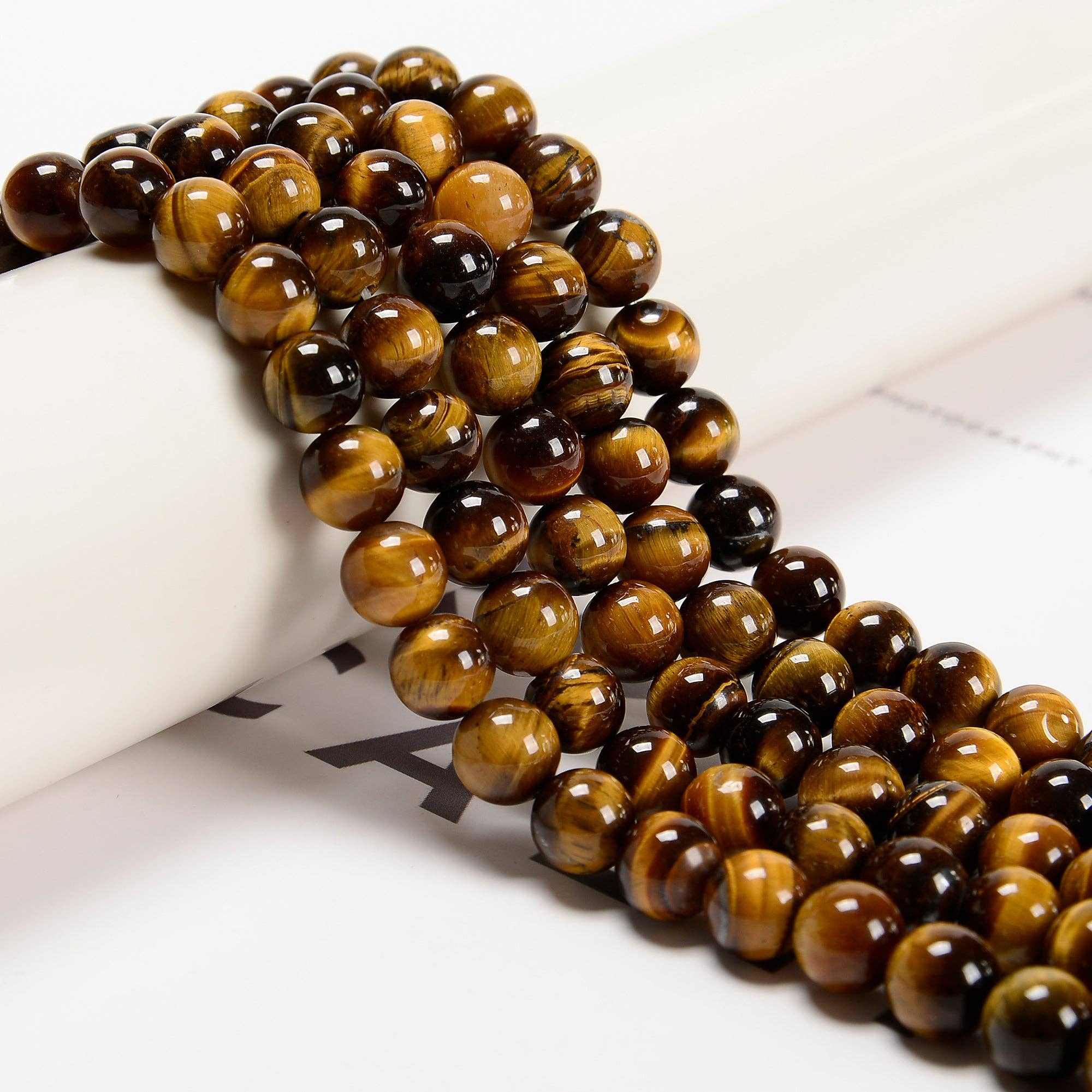 Yellow Tiger Eye 8mm Round Beads 15.5" Strand: 8mm
