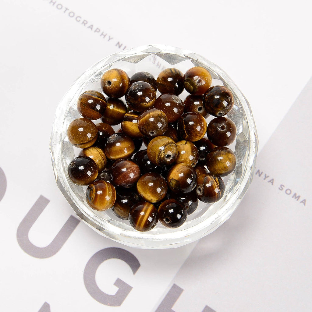 Yellow Tiger Eye 8mm Round Beads 15.5" Strand: 8mm