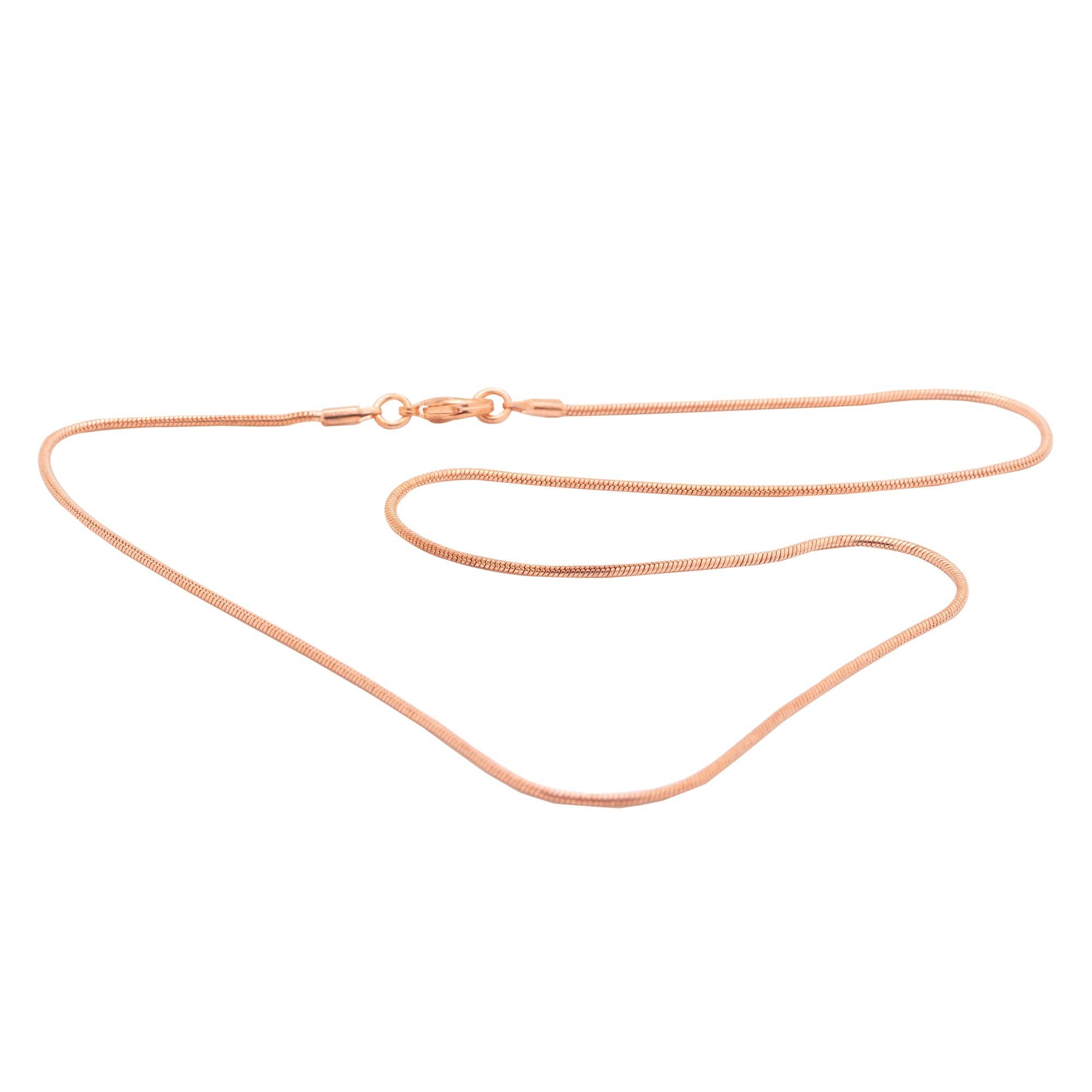 Polished Copper Snake Chains: 22"