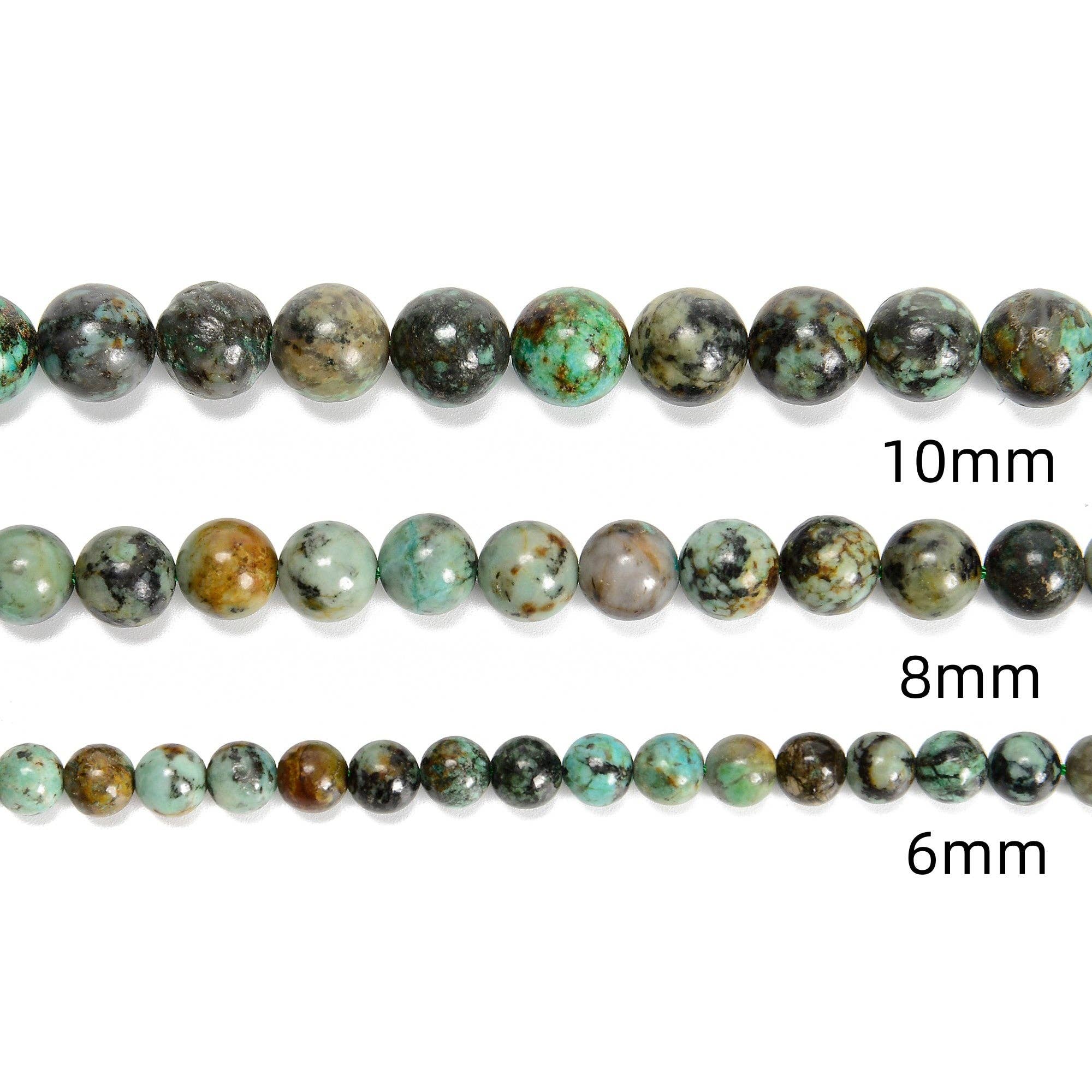 African Turquoise 8mm Round 15.5" Strand