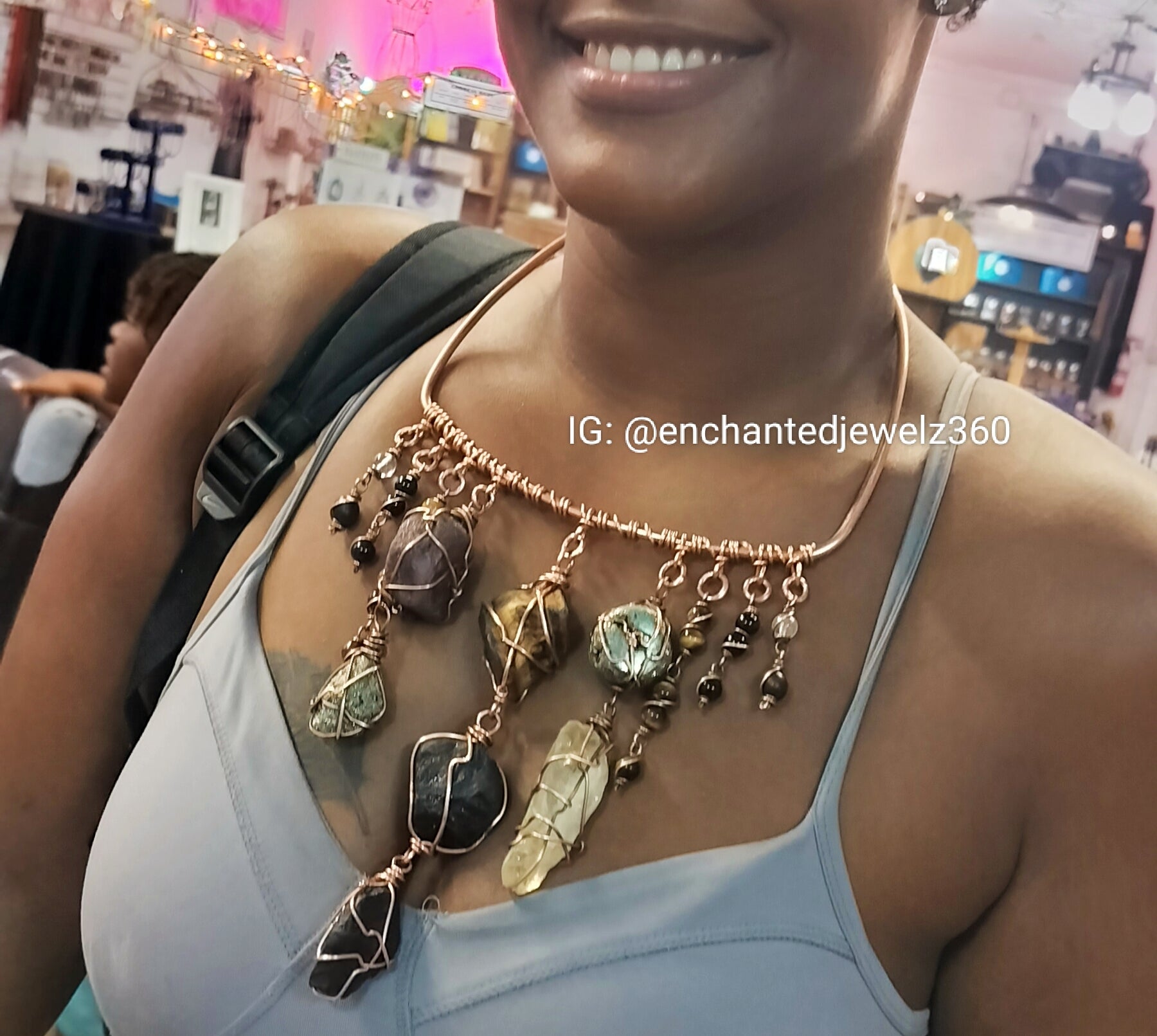 Layered Goddess Copper Necklace