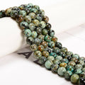 African Turquoise 8mm Round 15.5" Strandat Enchanted Jewelz Empire Metaphysical Store in Ft Lauderdale South Florida Broward