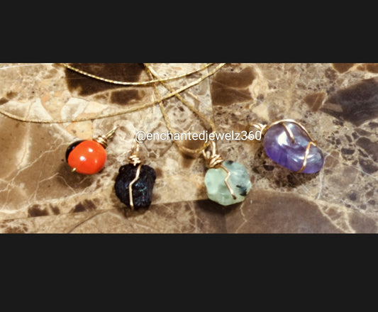 Gold Chain Power Crystals 5pc Set