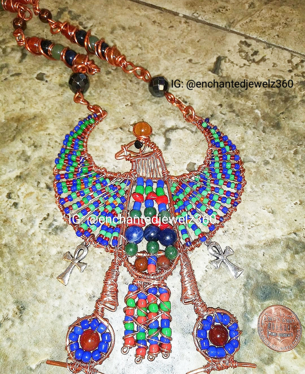 Heru's Falcon in Copper (Necklace)