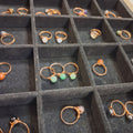 Single Gem Copper Rings