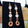 Rose Quartz Spiral Earrings