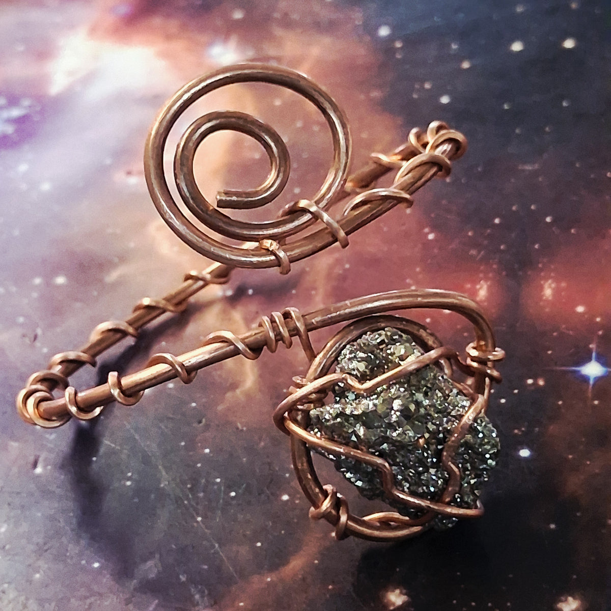 Crystal Copper Cuffs