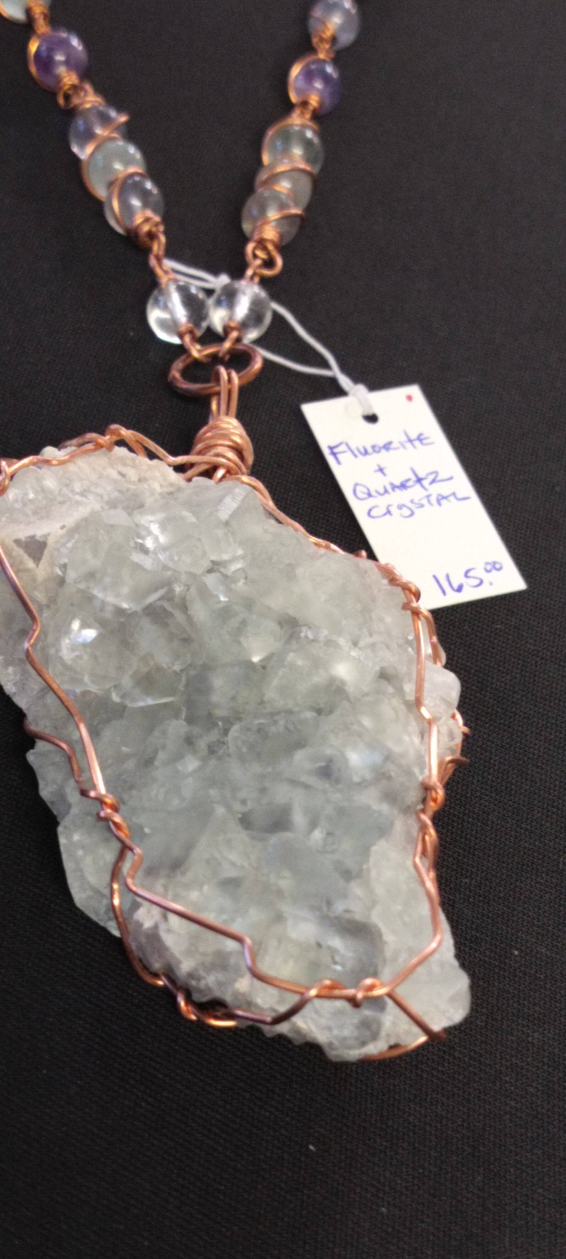 FLUORITE copper necklace 