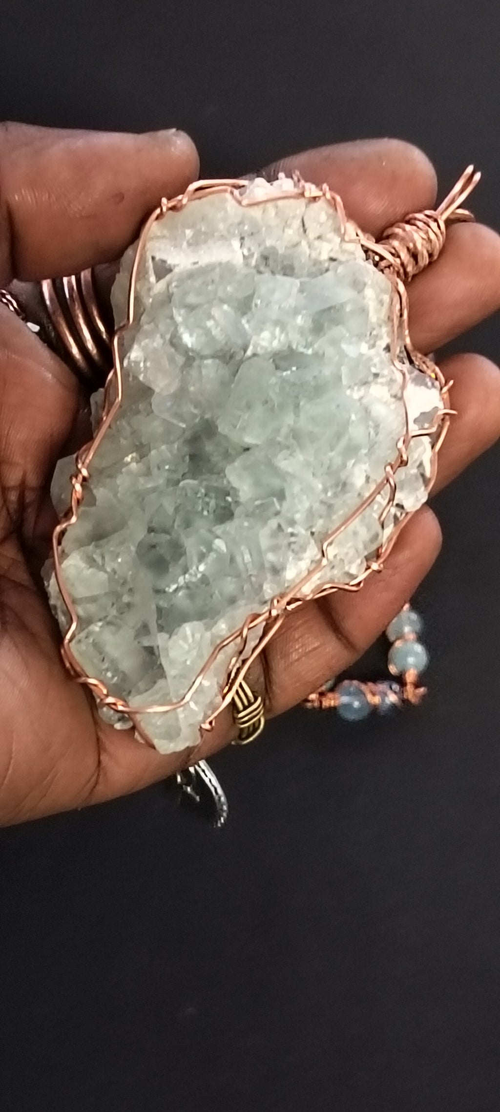 FLUORITE copper necklace 