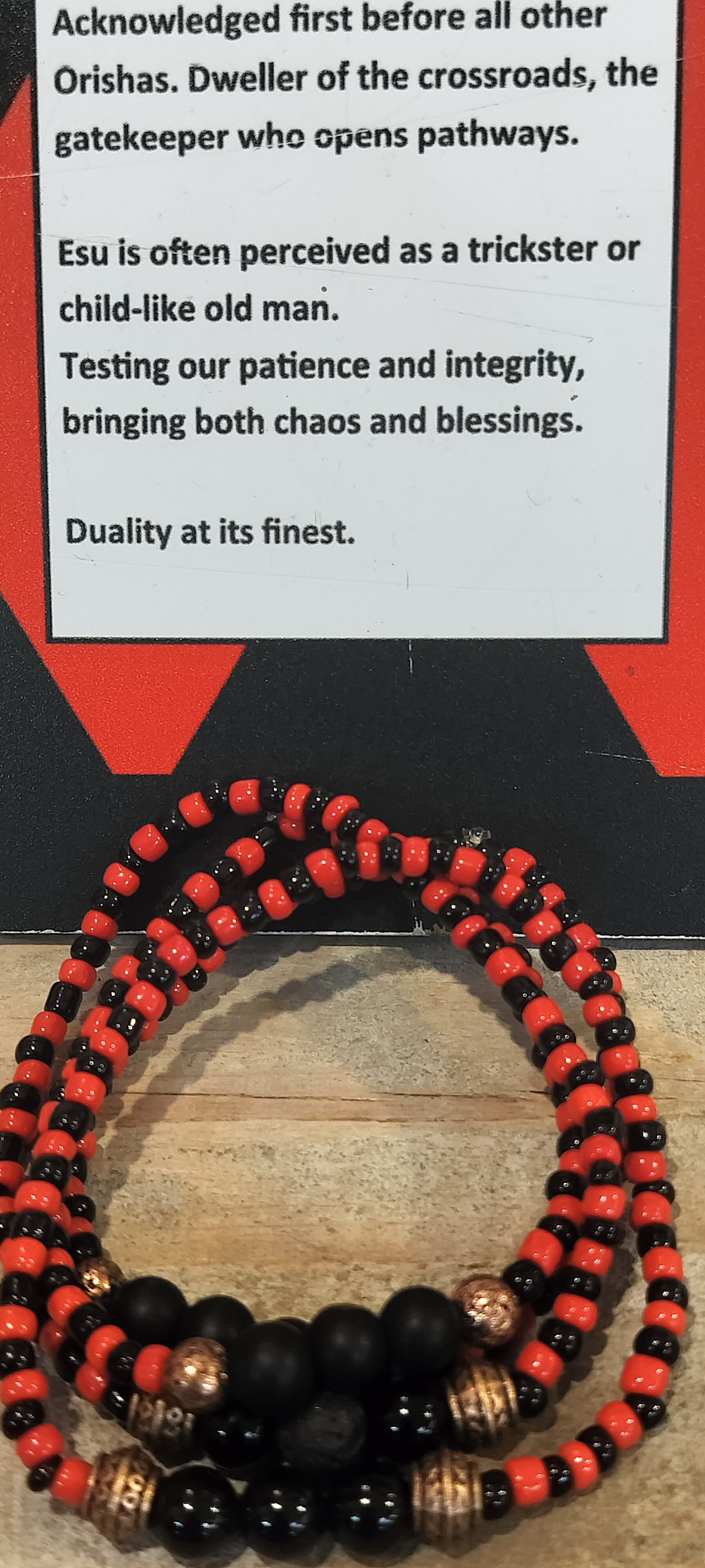 WHOLESALE Orisa Bracelet: Esu, Eleggua, Papa Legba (25 count)