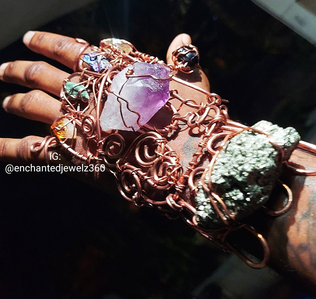 Copper Gauntlet Custom Copper Jewelry Ft Lauderdale Enchanted Jewelz Empire #FeliciaScissorHands