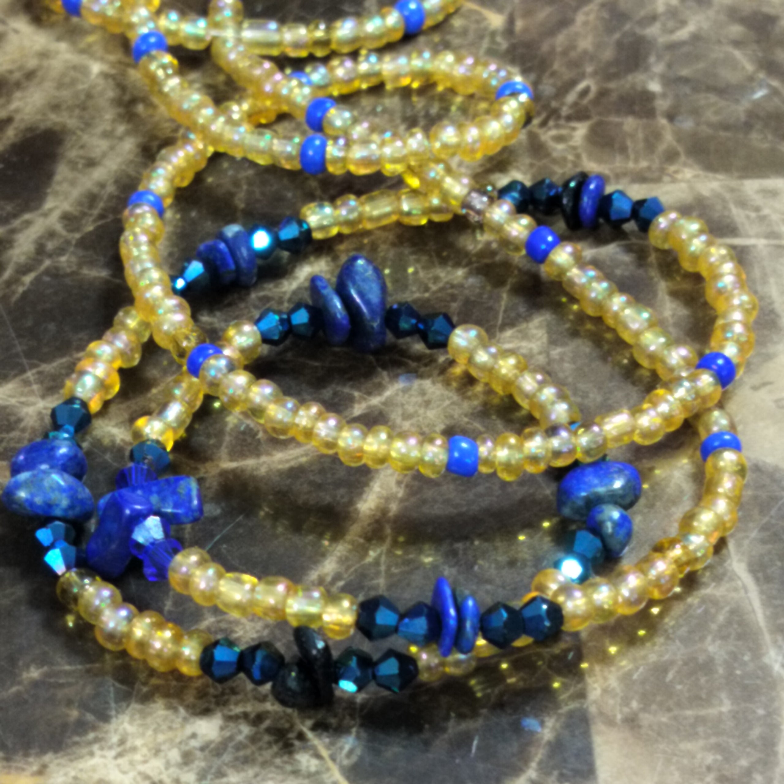 Lapis Lazuli gold Waistbeads