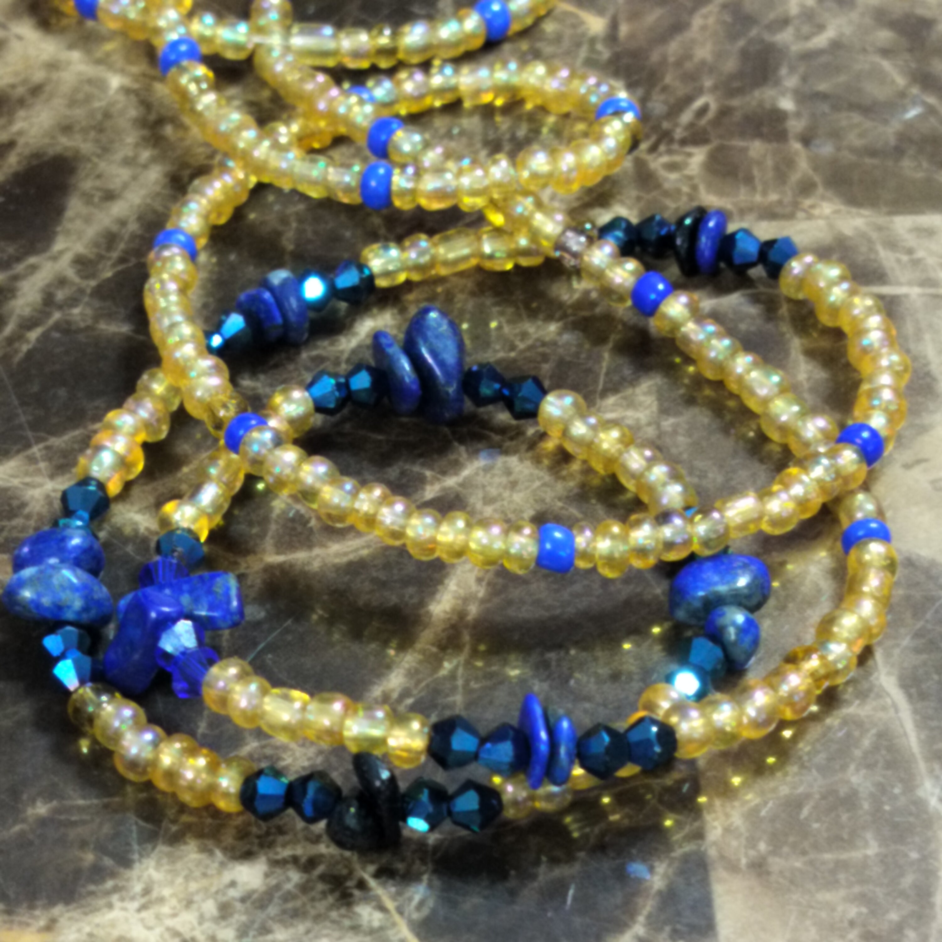 Lapis Lazuli gold Waistbeads