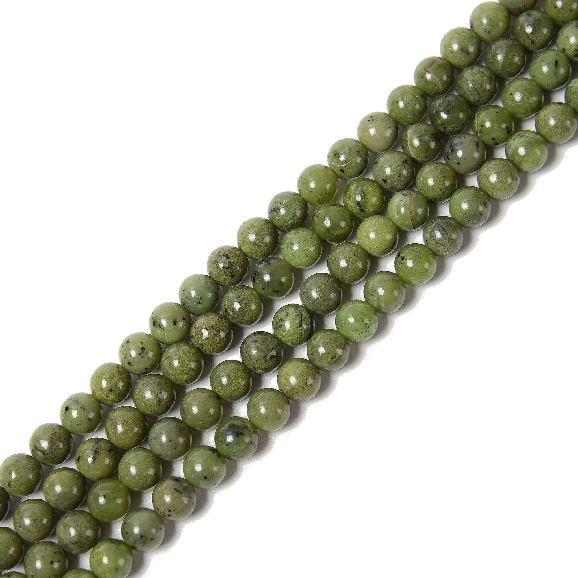 Natural Canadian Jade Smooth Round Beads Size 6mm 15.5'' Strand at Enchanted Jewelz Empire Metaphysical Store in Ft Lauderdale South Florida Broward