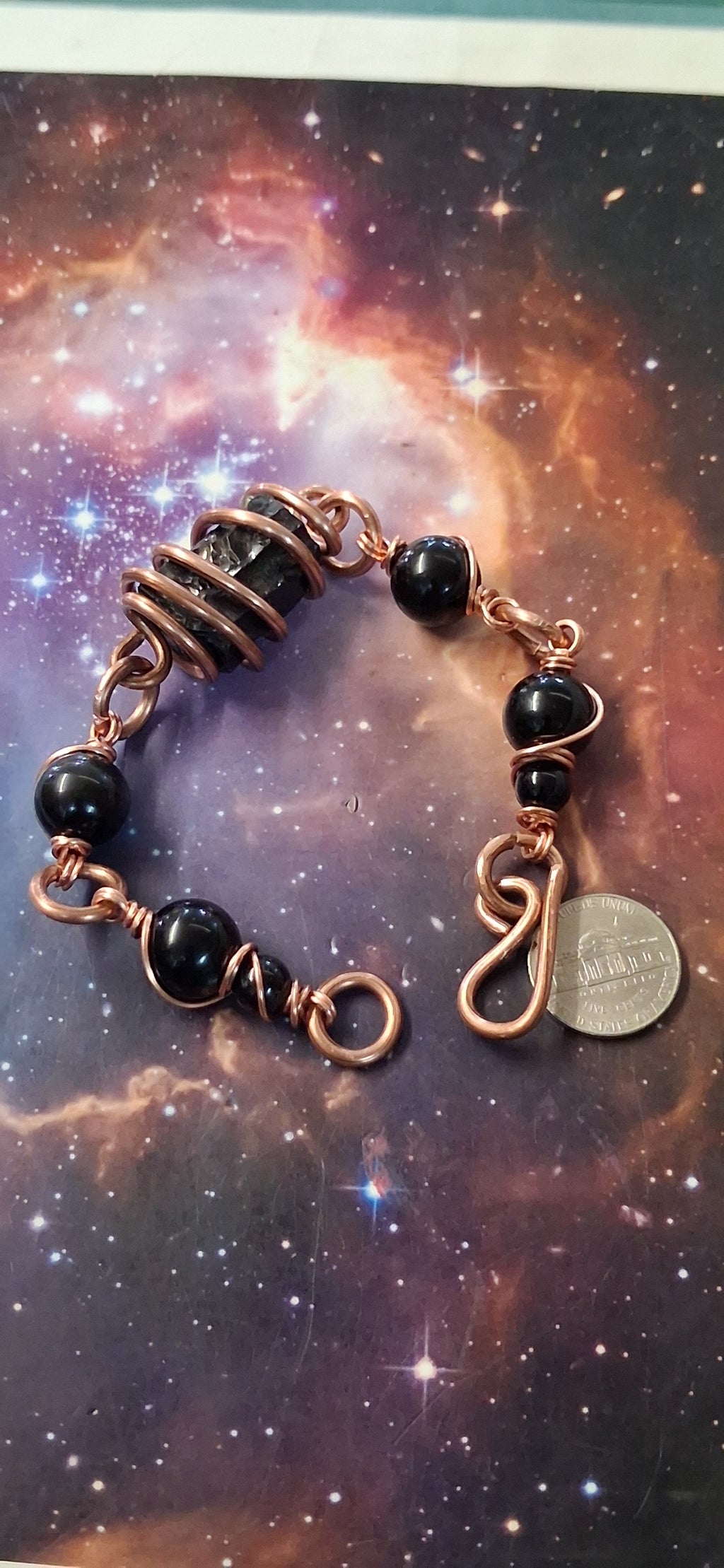 Elite Shungite and Obsidian Heavy Duty Copper Bracelet