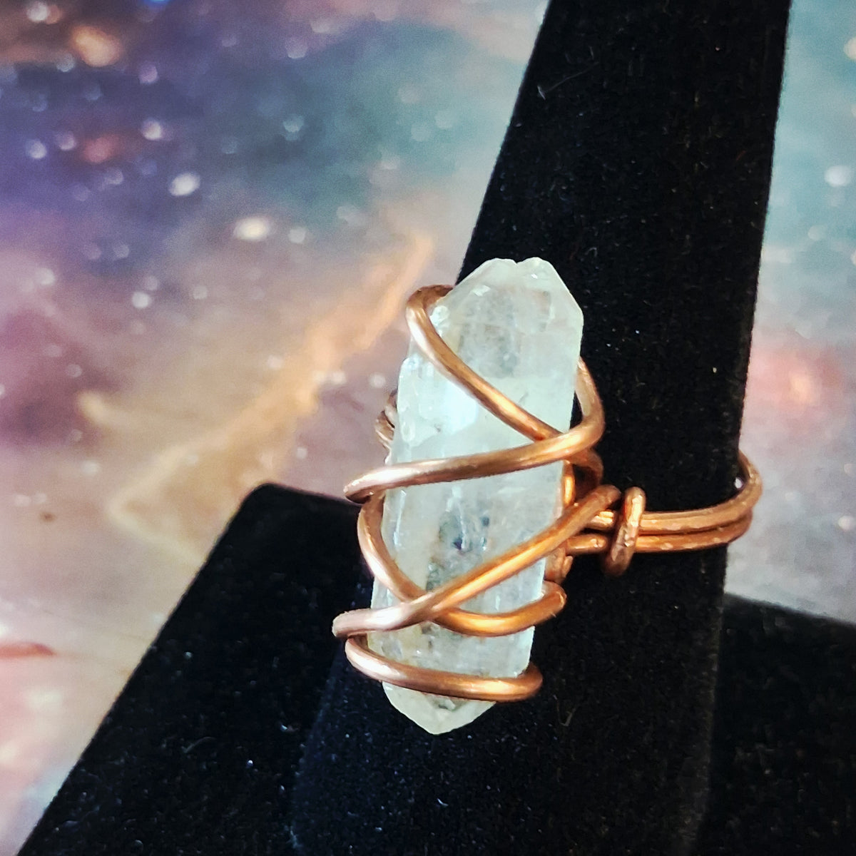 Quartz Point copper ring