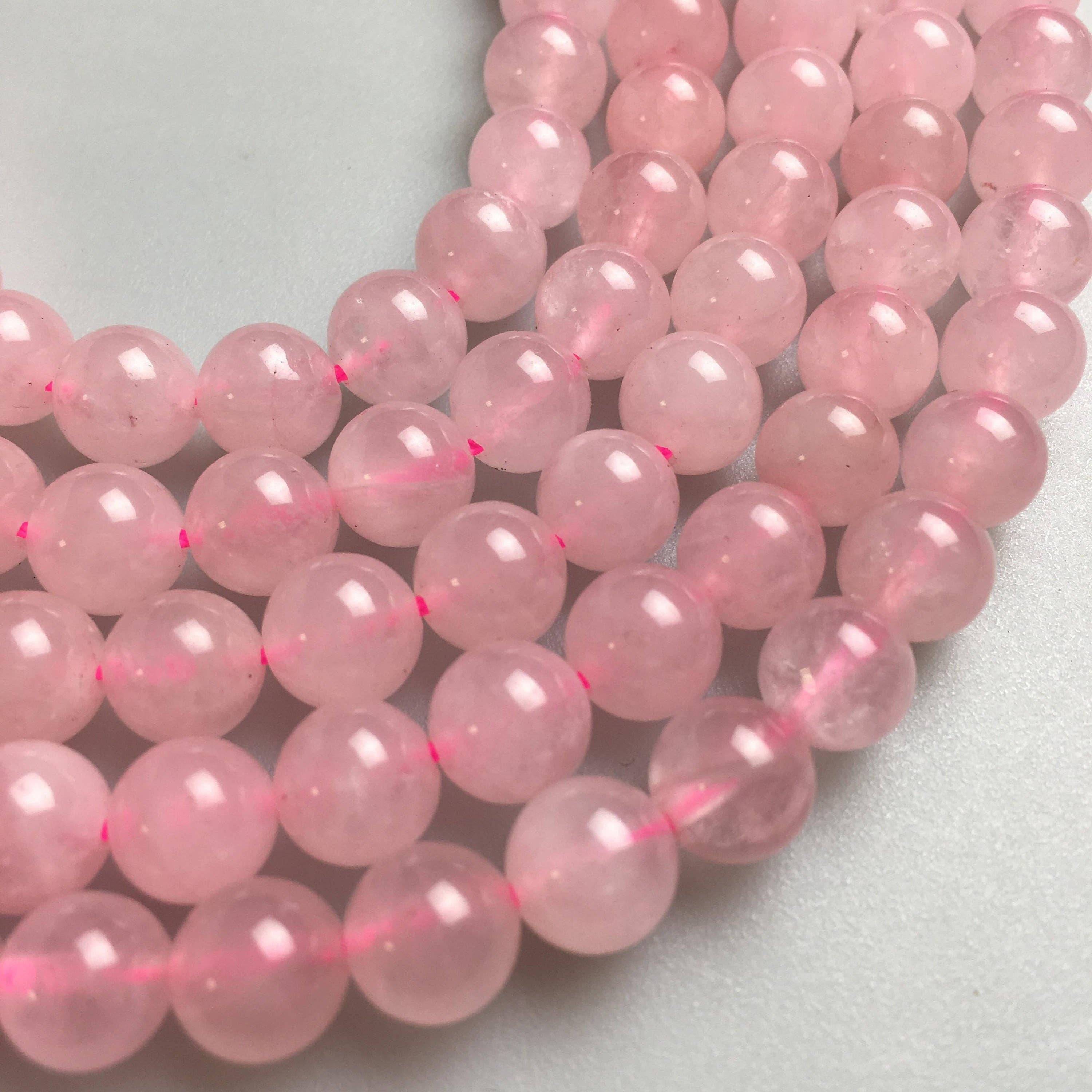Rose Quartz Round Beads 15.5" Strand: 8mmat Enchanted Jewelz Empire Metaphysical Store in Ft Lauderdale South Florida Broward