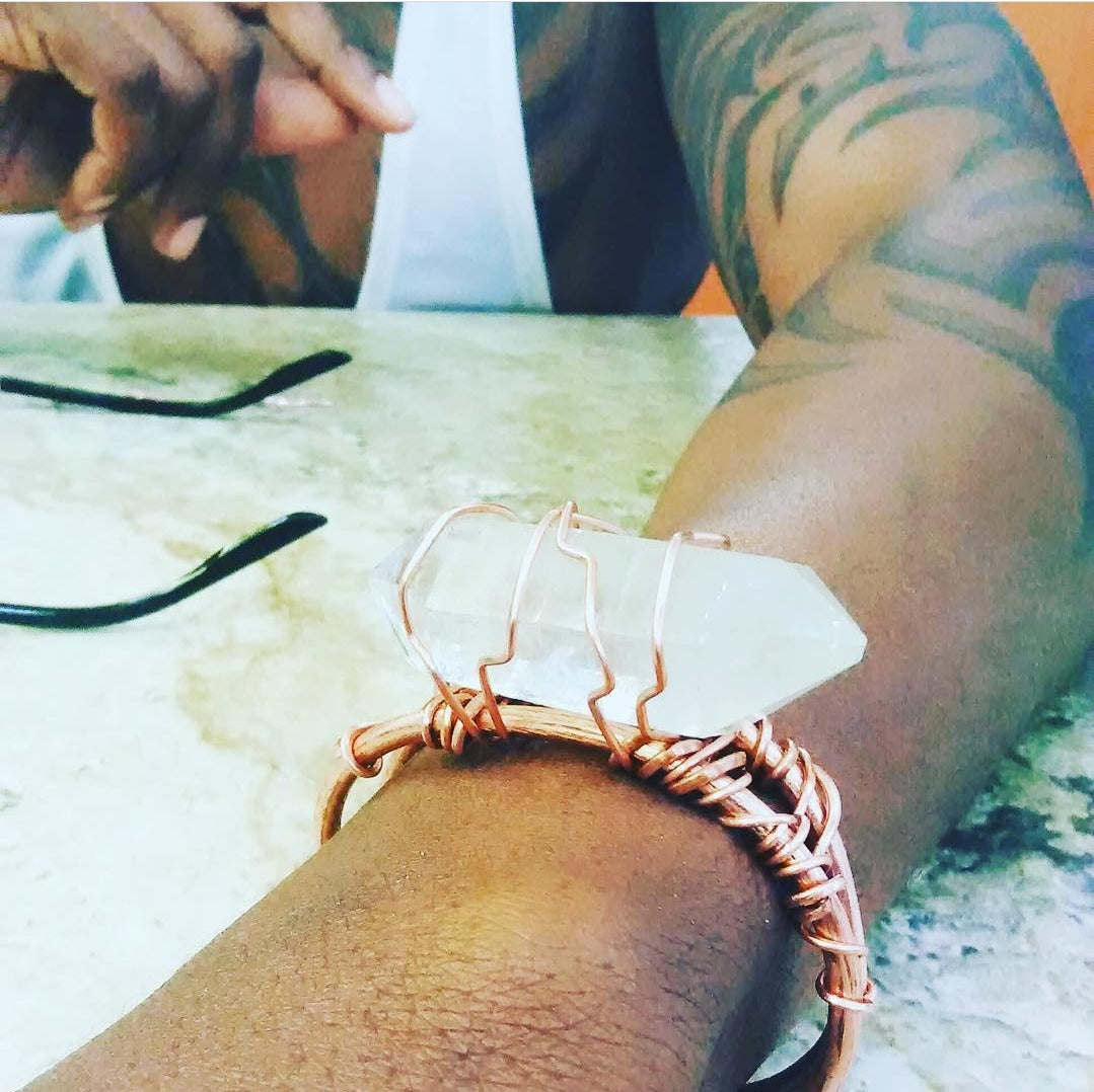 Men's Quartz Copper Bar Bracelet