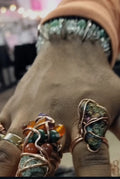 Crystal Cluster Ring: ROOT, SACRAL & SOLAR PLEXUS CHAKRA STONES