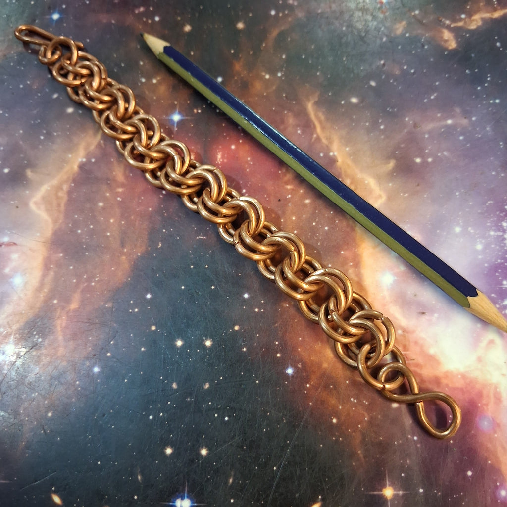 Men's Double Links Chain Copper Bracelet aka Chain-Mail