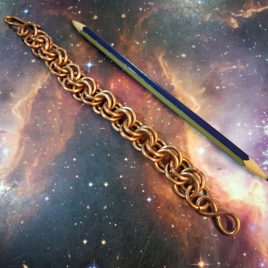Men's Double Links Chain Copper Bracelet aka Chain-Mail