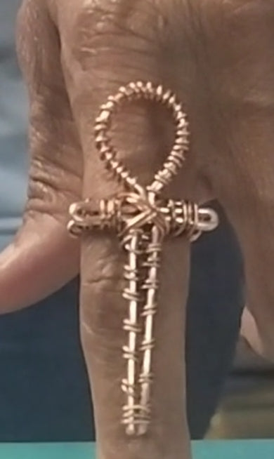 Copper Ankh Ring