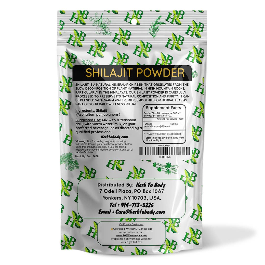Shilajit Powder - 4oz 12 month supply