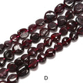 Garnet Pebble Nugget Beads Approx 8x10mm 15.5'' Strand