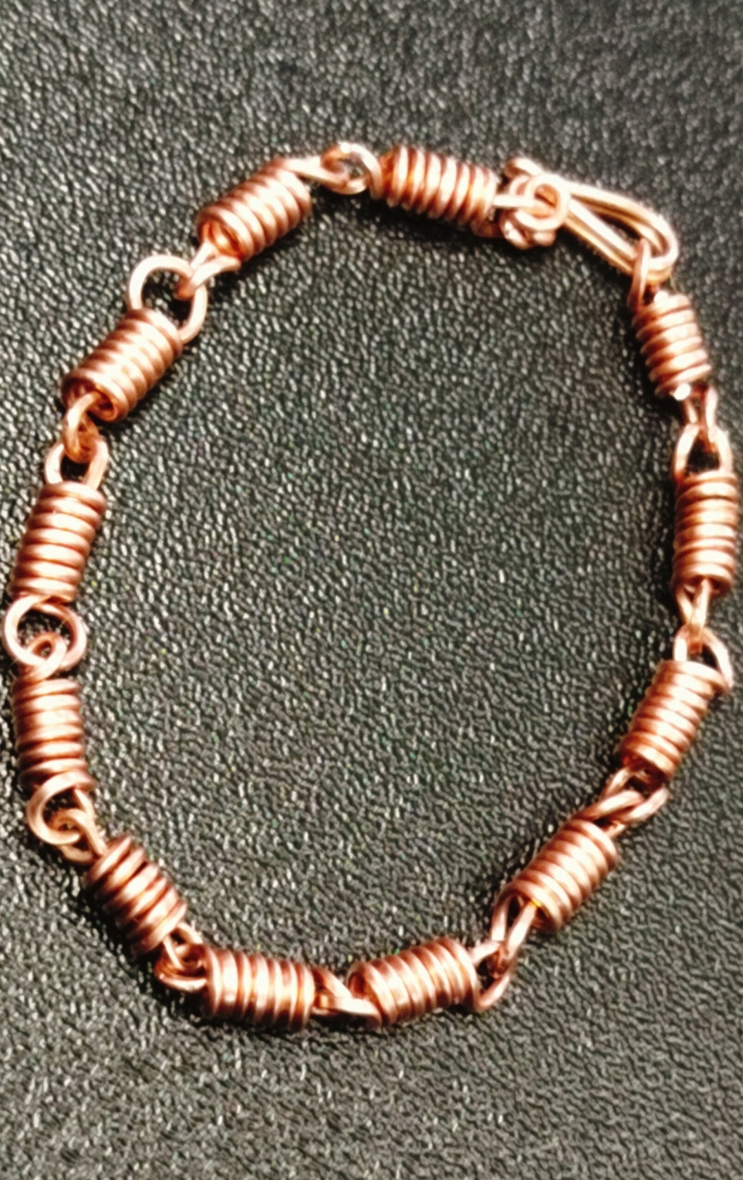 Copper Barrel Chain Necklace and Bracelet Set