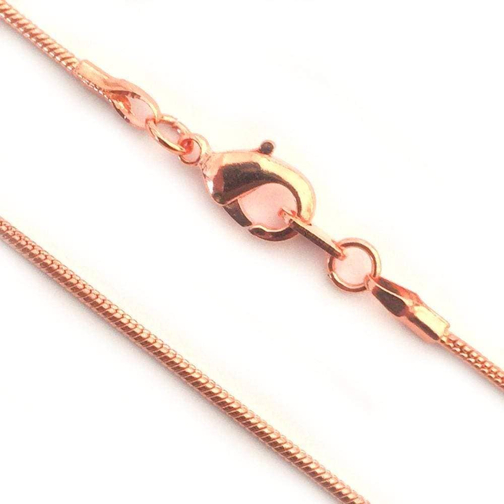 Polished Copper Snake Chains: 22"
