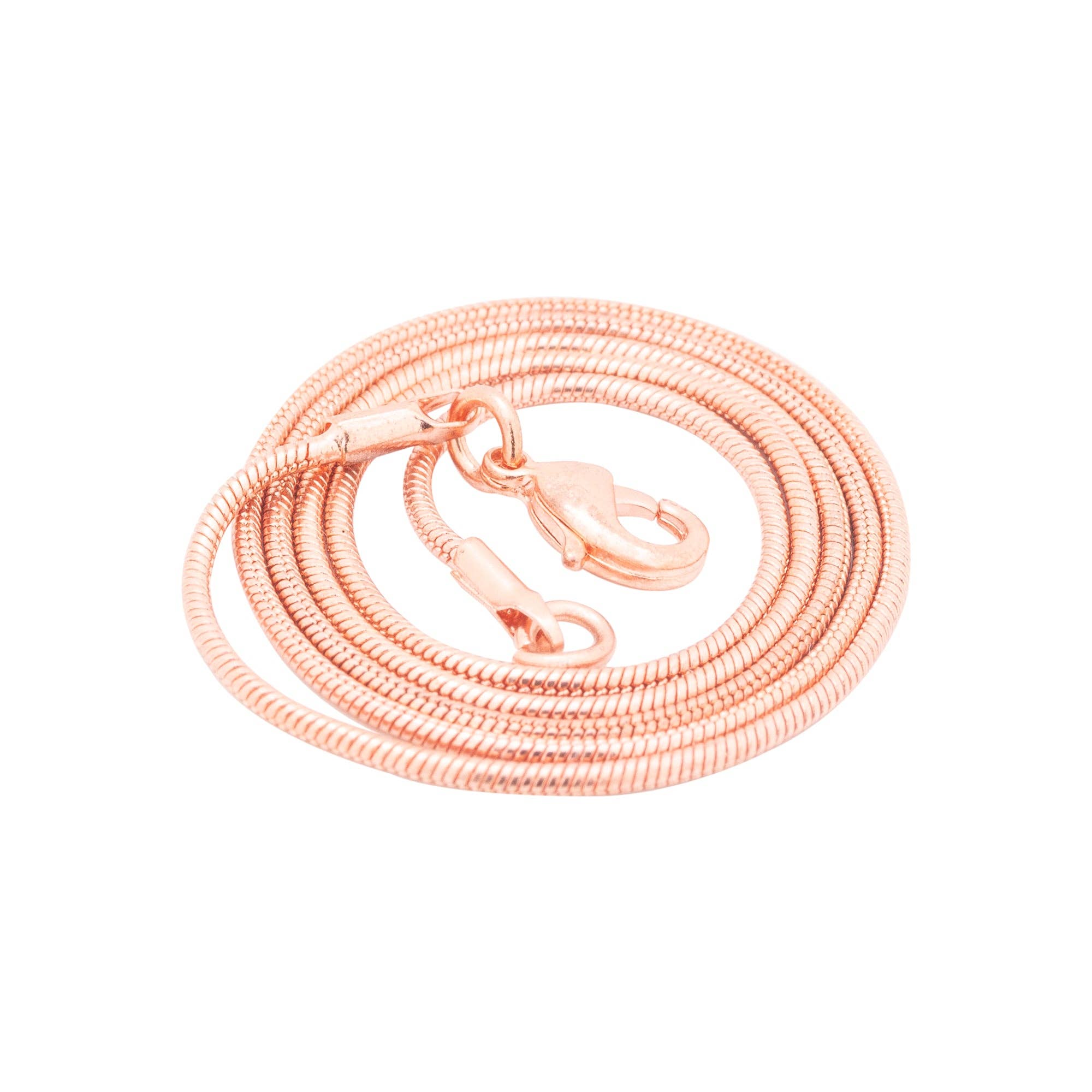 Polished Copper Snake Chains: 22"