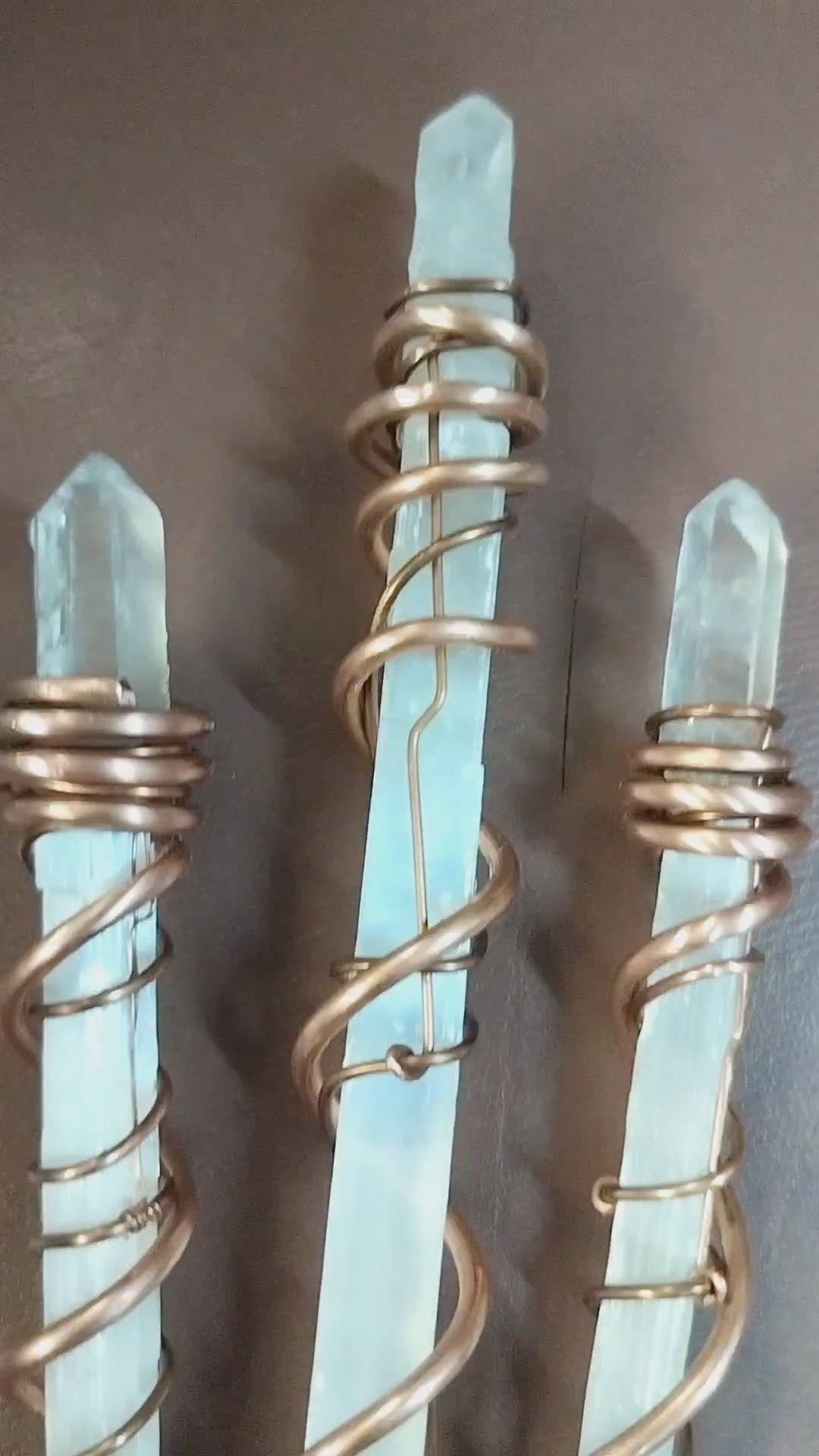 Selenite and Quartz Wand 6", meditation tool