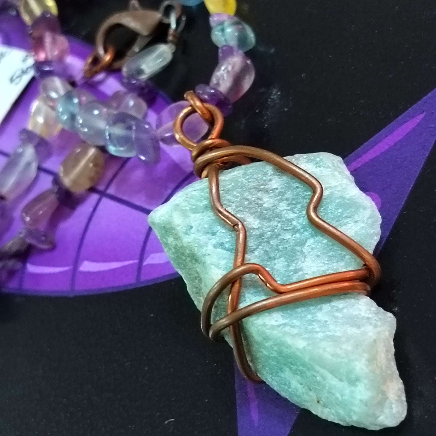 Rainbow Fluorite & Aventurine Necklace