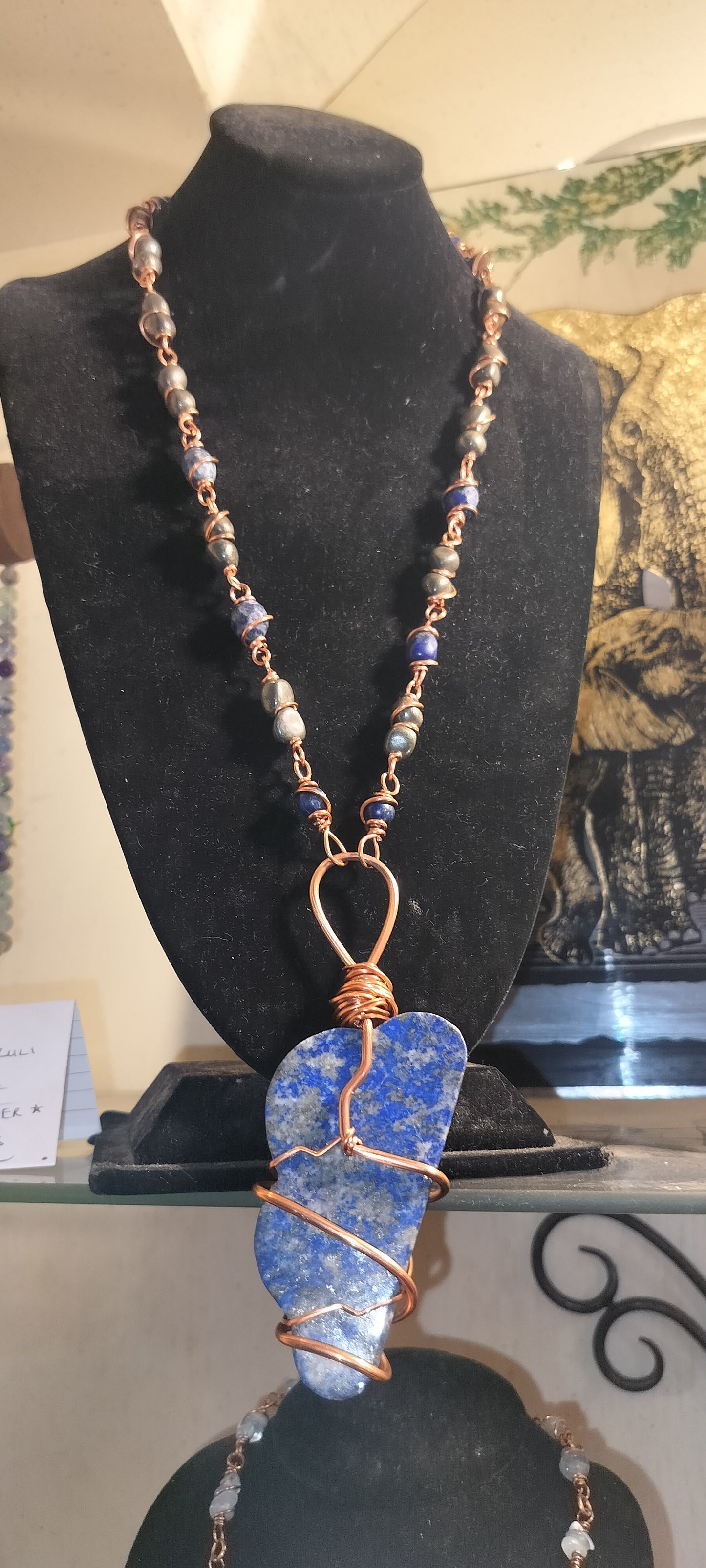 Lapis Lazuli copper necklace 