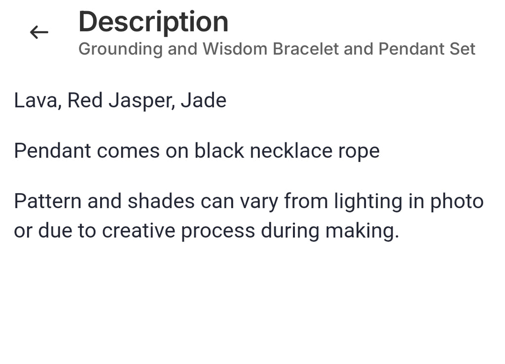 Lava, Red Jasper, Jade Gemstone Bracelet

Pendant comes on black necklace rope

Pattern and shades can vary from lighting in photo or due to creative process during making.

Made but us in Ft Lauderdale South Florida at Enchanted Jewelz Empire Black owned Metaphysical family friendly business 