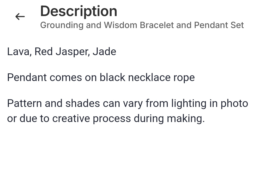 Lava, Red Jasper, Jade Gemstone Bracelet

Pendant comes on black necklace rope

Pattern and shades can vary from lighting in photo or due to creative process during making.

Made but us in Ft Lauderdale South Florida at Enchanted Jewelz Empire Black owned Metaphysical family friendly business 