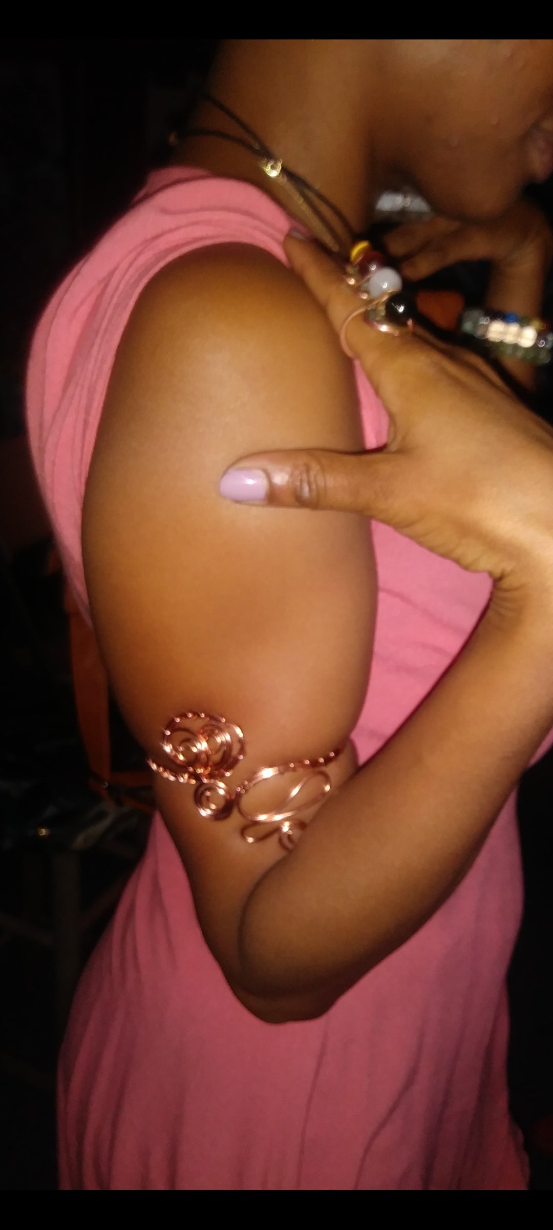 Divine Goddess Copper Arm Cuff